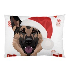 German Shepherd T- Shirt German Shepherd Merry Christmas T- Shirt (2) Pillow Case by ZUXUMI