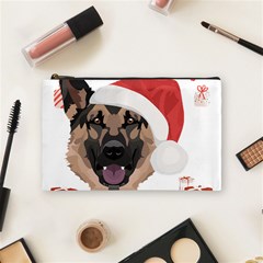 German Shepherd T- Shirt German Shepherd Merry Christmas T- Shirt (2) Cosmetic Bag (medium) by ZUXUMI