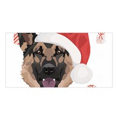 German Shepherd T- Shirt German Shepherd Merry Christmas T- Shirt (2) Satin Shawl 45  X 80 