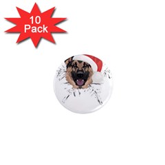 German Shepherd T- Shirt German Shepherd Merry Christmas T- Shirt (3) 1  Mini Magnet (10 Pack)  by ZUXUMI