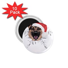 German Shepherd T- Shirt German Shepherd Merry Christmas T- Shirt (3) 1 75  Magnets (10 Pack)  by ZUXUMI