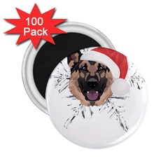 German Shepherd T- Shirt German Shepherd Merry Christmas T- Shirt (3) 2 25  Magnets (100 Pack)  by ZUXUMI