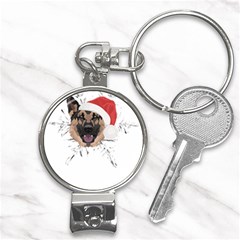 German Shepherd T- Shirt German Shepherd Merry Christmas T- Shirt (3) Nail Clippers Key Chain by ZUXUMI