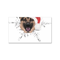 German Shepherd T- Shirt German Shepherd Merry Christmas T- Shirt (3) Sticker (rectangular) by ZUXUMI