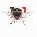 German Shepherd T- Shirt German Shepherd Merry Christmas T- Shirt (3) Postcards 5  x 7  (Pkg of 10) Front