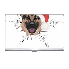 German Shepherd T- Shirt German Shepherd Merry Christmas T- Shirt (3) Business Card Holder by ZUXUMI