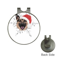 German Shepherd T- Shirt German Shepherd Merry Christmas T- Shirt (3) Hat Clips With Golf Markers by ZUXUMI