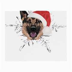 German Shepherd T- Shirt German Shepherd Merry Christmas T- Shirt (3) Small Glasses Cloth by ZUXUMI