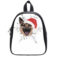 German Shepherd T- Shirt German Shepherd Merry Christmas T- Shirt (3) School Bag (small) by ZUXUMI