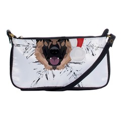 German Shepherd T- Shirt German Shepherd Merry Christmas T- Shirt (3) Shoulder Clutch Bag by ZUXUMI