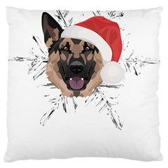 German Shepherd T- Shirt German Shepherd Merry Christmas T- Shirt (3) Standard Premium Plush Fleece Cushion Case (two Sides) by ZUXUMI