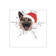 German Shepherd T- Shirt German Shepherd Merry Christmas T- Shirt (3) Satin Bandana Scarf 22  X 22  by ZUXUMI