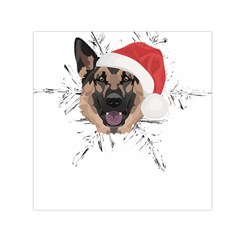 German Shepherd T- Shirt German Shepherd Merry Christmas T- Shirt (3) Square Satin Scarf (30  X 30 ) by ZUXUMI