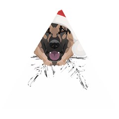 German Shepherd T- Shirt German Shepherd Merry Christmas T- Shirt (3) Wooden Puzzle Triangle by ZUXUMI