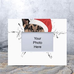 German Shepherd T- Shirt German Shepherd Merry Christmas T- Shirt (3) White Tabletop Photo Frame 4 x6  by ZUXUMI