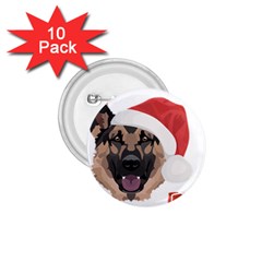 German Shepherd T- Shirt German Shepherd Merry Christmas T- Shirt (4) 1 75  Buttons (10 Pack) by ZUXUMI