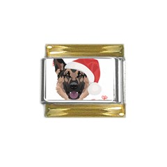 German Shepherd T- Shirt German Shepherd Merry Christmas T- Shirt (4) Gold Trim Italian Charm (9mm) by ZUXUMI