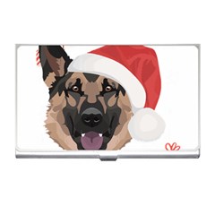 German Shepherd T- Shirt German Shepherd Merry Christmas T- Shirt (4) Business Card Holder by ZUXUMI