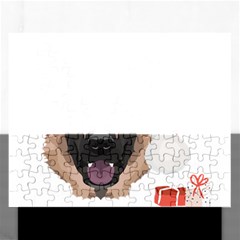 German Shepherd T- Shirt German Shepherd Merry Christmas T- Shirt (4) Rectangular Jigsaw Puzzl by ZUXUMI