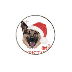 German Shepherd T- Shirt German Shepherd Merry Christmas T- Shirt (4) Hat Clip Ball Marker (10 Pack) by ZUXUMI