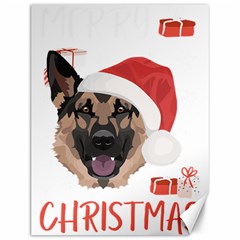 German Shepherd T- Shirt German Shepherd Merry Christmas T- Shirt (4) Canvas 12  X 16  by ZUXUMI