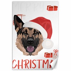 German Shepherd T- Shirt German Shepherd Merry Christmas T- Shirt (4) Canvas 24  X 36  by ZUXUMI