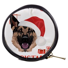 German Shepherd T- Shirt German Shepherd Merry Christmas T- Shirt (4) Mini Makeup Bag by ZUXUMI