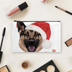 German Shepherd T- Shirt German Shepherd Merry Christmas T- Shirt (4) Cosmetic Bag (medium) by ZUXUMI