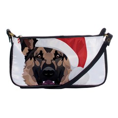 German Shepherd T- Shirt German Shepherd Merry Christmas T- Shirt (4) Shoulder Clutch Bag by ZUXUMI