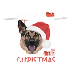 German Shepherd T- Shirt German Shepherd Merry Christmas T- Shirt (4) Lightweight Drawstring Pouch (s) by ZUXUMI