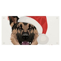 German Shepherd T- Shirt German Shepherd Merry Christmas T- Shirt (4) Banner And Sign 6  X 3  by ZUXUMI