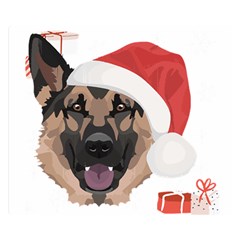 German Shepherd T- Shirt German Shepherd Merry Christmas T- Shirt (4) Premium Plush Fleece Blanket (small) by ZUXUMI