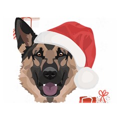 German Shepherd T- Shirt German Shepherd Merry Christmas T- Shirt (4) Premium Plush Fleece Blanket (extra Small) by ZUXUMI