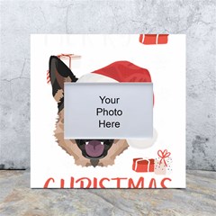 German Shepherd T- Shirt German Shepherd Merry Christmas T- Shirt (4) White Box Photo Frame 4  X 6  by ZUXUMI