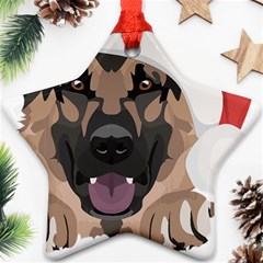 German Shepherd T- Shirt German Shepherd Merry Christmas T- Shirt (6) Ornament (star) by ZUXUMI