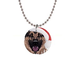 German Shepherd T- Shirt German Shepherd Merry Christmas T- Shirt (6) 1  Button Necklace by ZUXUMI