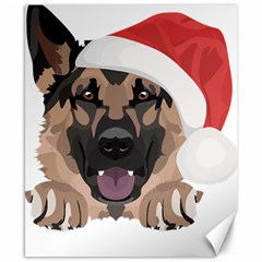 German Shepherd T- Shirt German Shepherd Merry Christmas T- Shirt (6) Canvas 8  X 10  by ZUXUMI