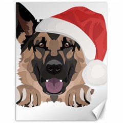 German Shepherd T- Shirt German Shepherd Merry Christmas T- Shirt (6) Canvas 12  X 16  by ZUXUMI