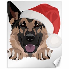 German Shepherd T- Shirt German Shepherd Merry Christmas T- Shirt (6) Canvas 16  X 20  by ZUXUMI