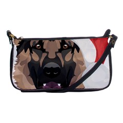 German Shepherd T- Shirt German Shepherd Merry Christmas T- Shirt (6) Shoulder Clutch Bag by ZUXUMI