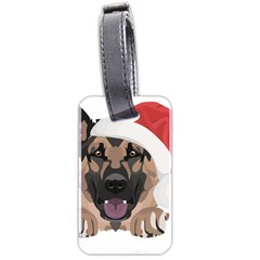 German Shepherd T- Shirt German Shepherd Merry Christmas T- Shirt (6) Luggage Tag (two Sides) by ZUXUMI