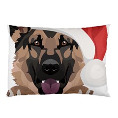 German Shepherd T- Shirt German Shepherd Merry Christmas T- Shirt (6) Pillow Case (two Sides) by ZUXUMI