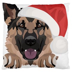 German Shepherd T- Shirt German Shepherd Merry Christmas T- Shirt (6) Standard Premium Plush Fleece Cushion Case (two Sides) by ZUXUMI