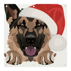 German Shepherd T- Shirt German Shepherd Merry Christmas T- Shirt (6) Banner And Sign 3  X 3  by ZUXUMI