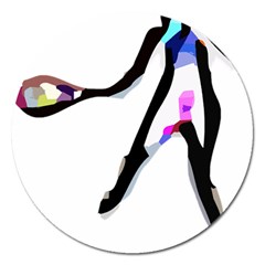 Abstract Art Sport Women Tennis  Shirt Abstract Art Sport Women Tennis  Shirt (1)11 Magnet 5  (round) by EnriqueJohnson