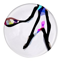 Abstract Art Sport Women Tennis  Shirt Abstract Art Sport Women Tennis  Shirt (1)11 Round Glass Fridge Magnet (4 Pack) by EnriqueJohnson