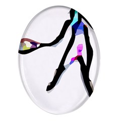 Abstract Art Sport Women Tennis  Shirt Abstract Art Sport Women Tennis  Shirt (1)11 Oval Glass Fridge Magnet (4 Pack) by EnriqueJohnson