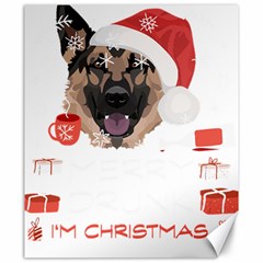 German Shepherd T- Shirt German Shepherd Merry Christmas T- Shirt Canvas 20  X 24  by ZUXUMI