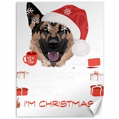 German Shepherd T- Shirt German Shepherd Merry Christmas T- Shirt Canvas 36  X 48  by ZUXUMI