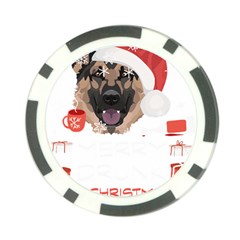 German Shepherd T- Shirt German Shepherd Merry Christmas T- Shirt Poker Chip Card Guard (10 Pack) by ZUXUMI